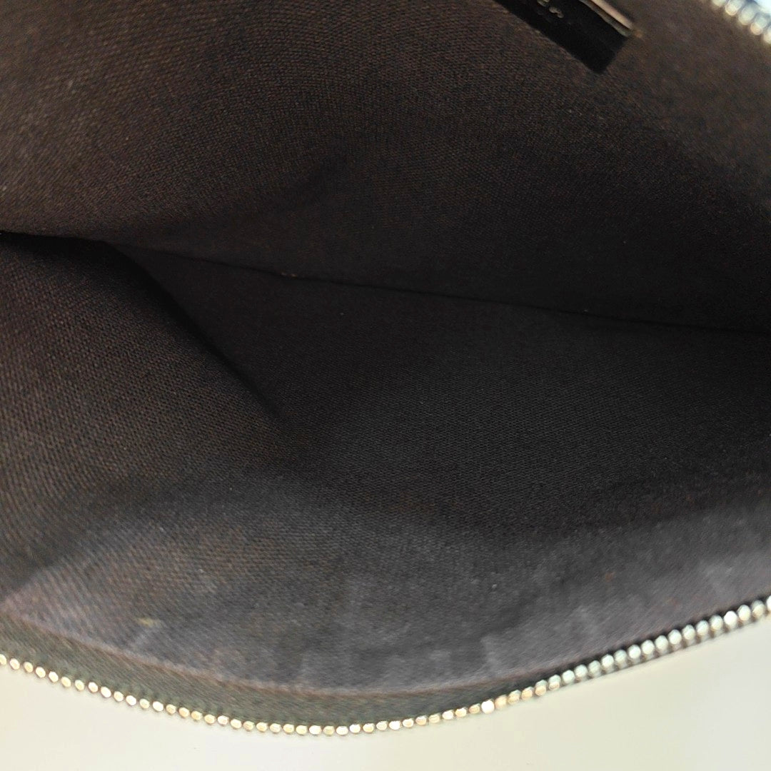 Coated Canvas Clutch Black