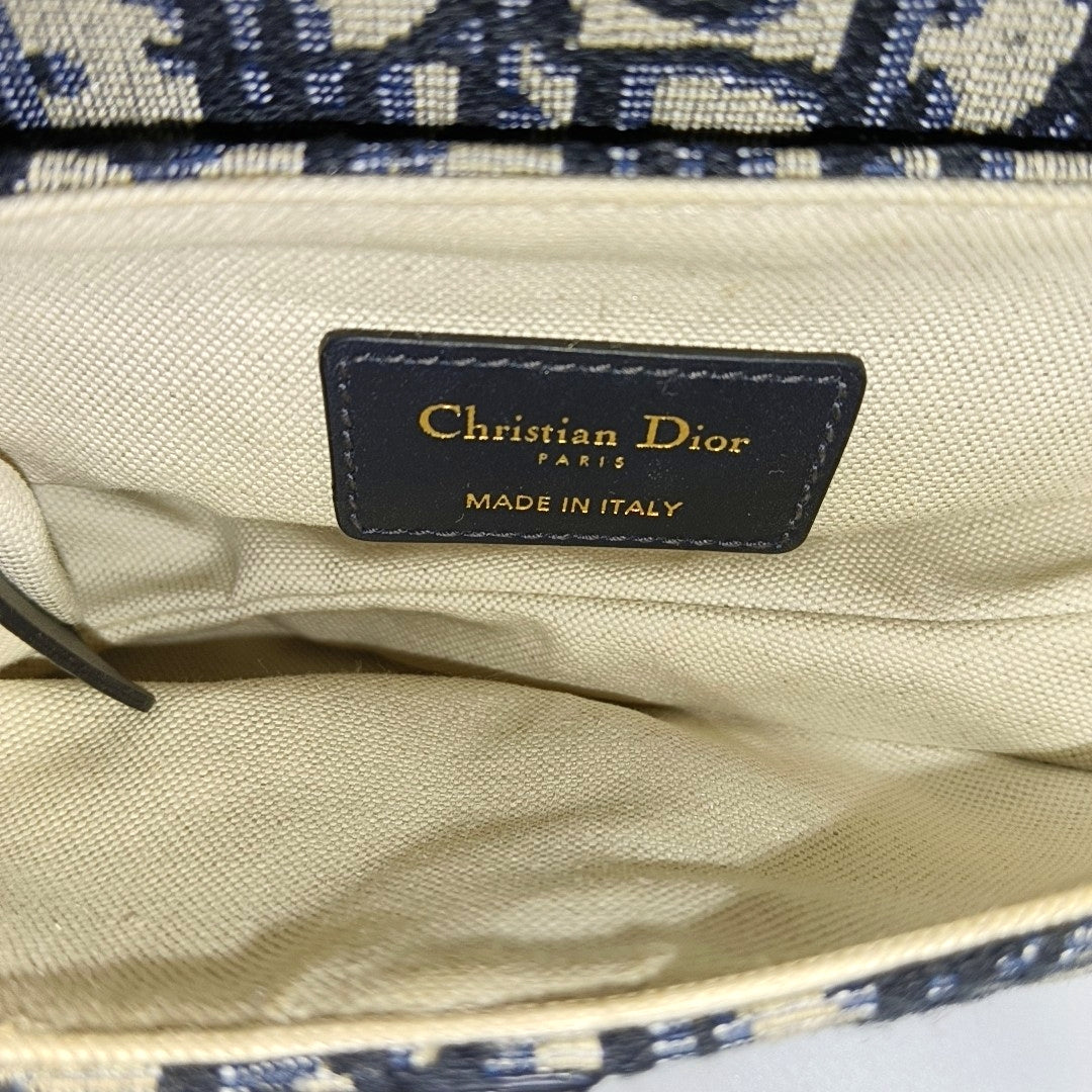 Saddle Mini Oblique Canvas Blue