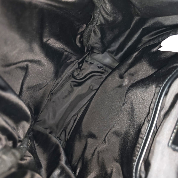 Quilted Nylon Backpack Black