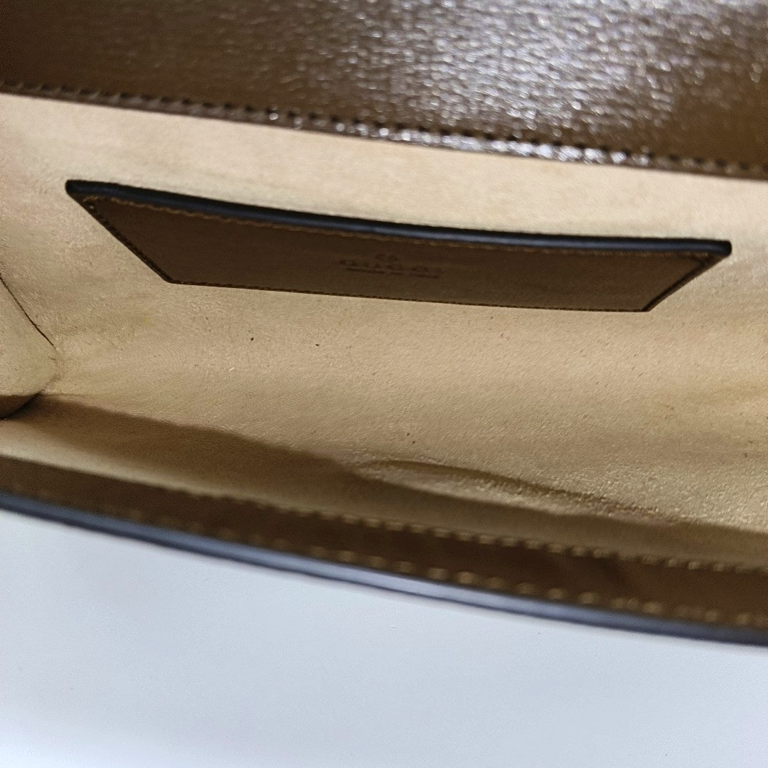Horsebit 1955 Mini Monogram Coated Canvas Beige