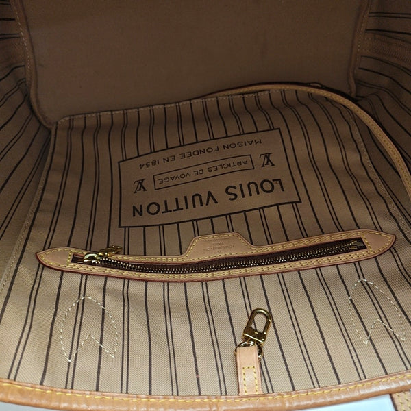 NEVERFULL MM Monogram Coated Canvas Brown