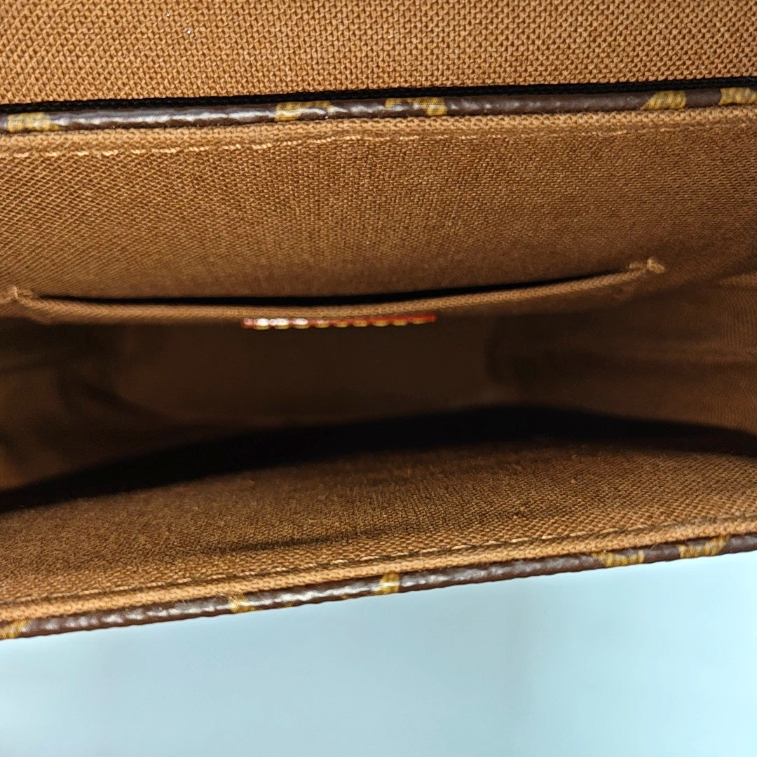 SOHO Mini Monogram Coated Canvas Brown