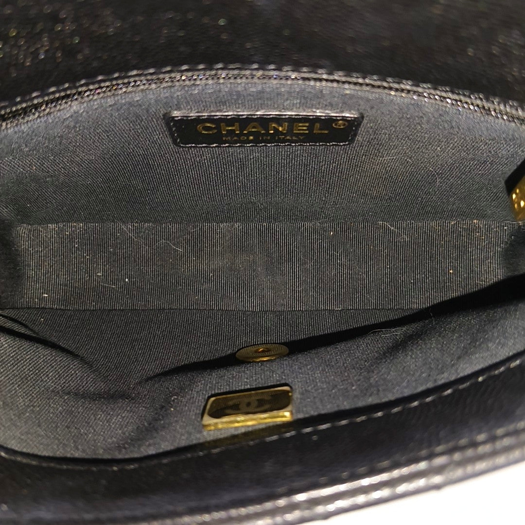 23C Mini Quilted Grained Calfskin Black