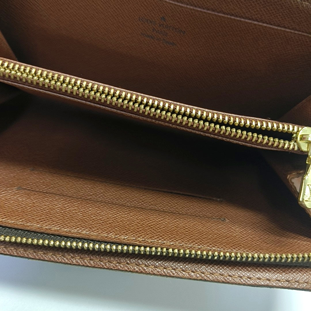ZIPPY Monogram Coated Canvas Brown Wallet