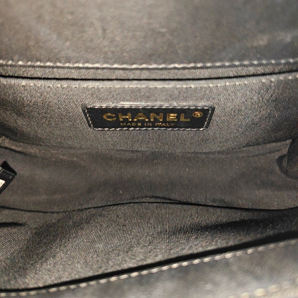 BOY CHANEL Small Quilted Calfskin Black