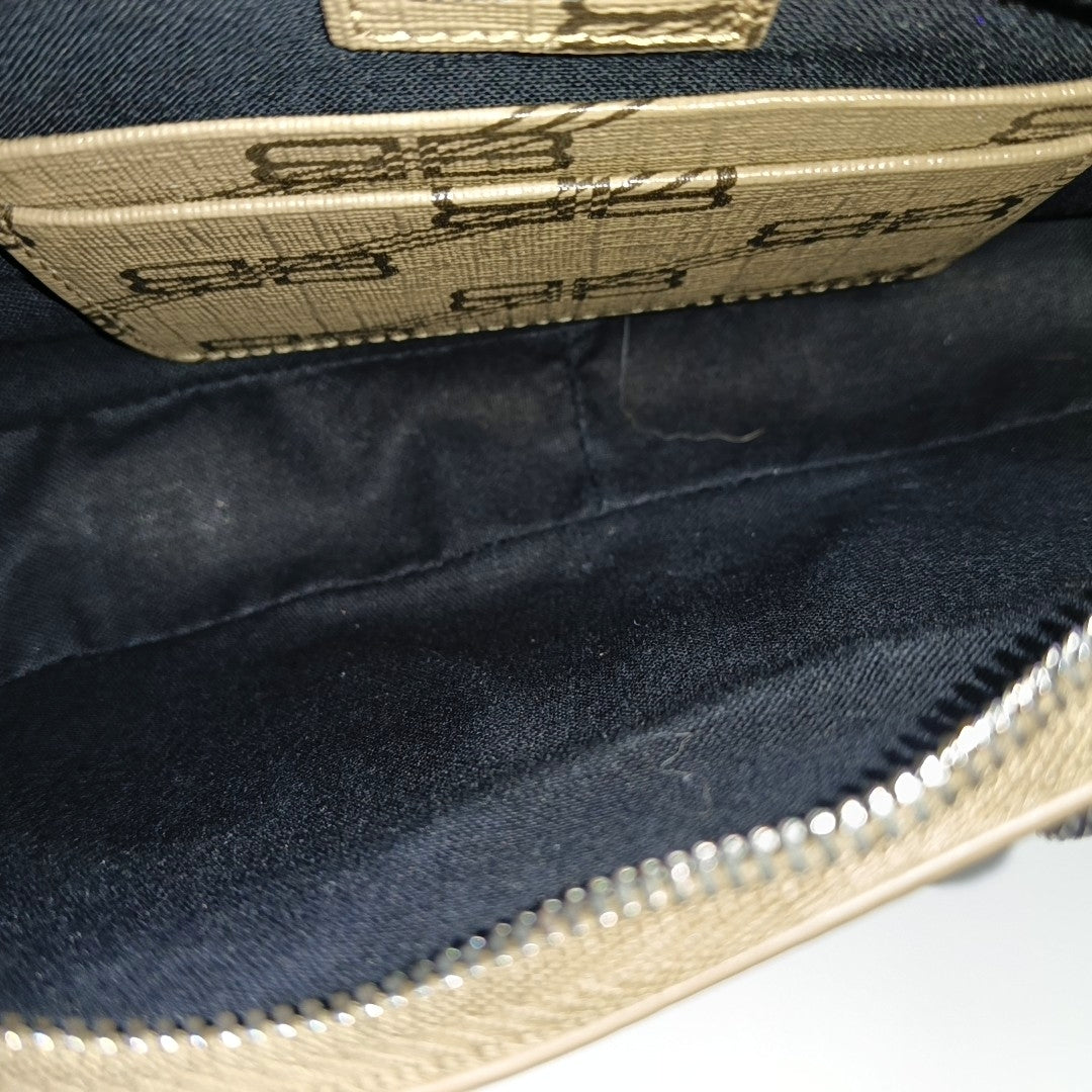 Le Cagole Mini Coated Canvas Brown