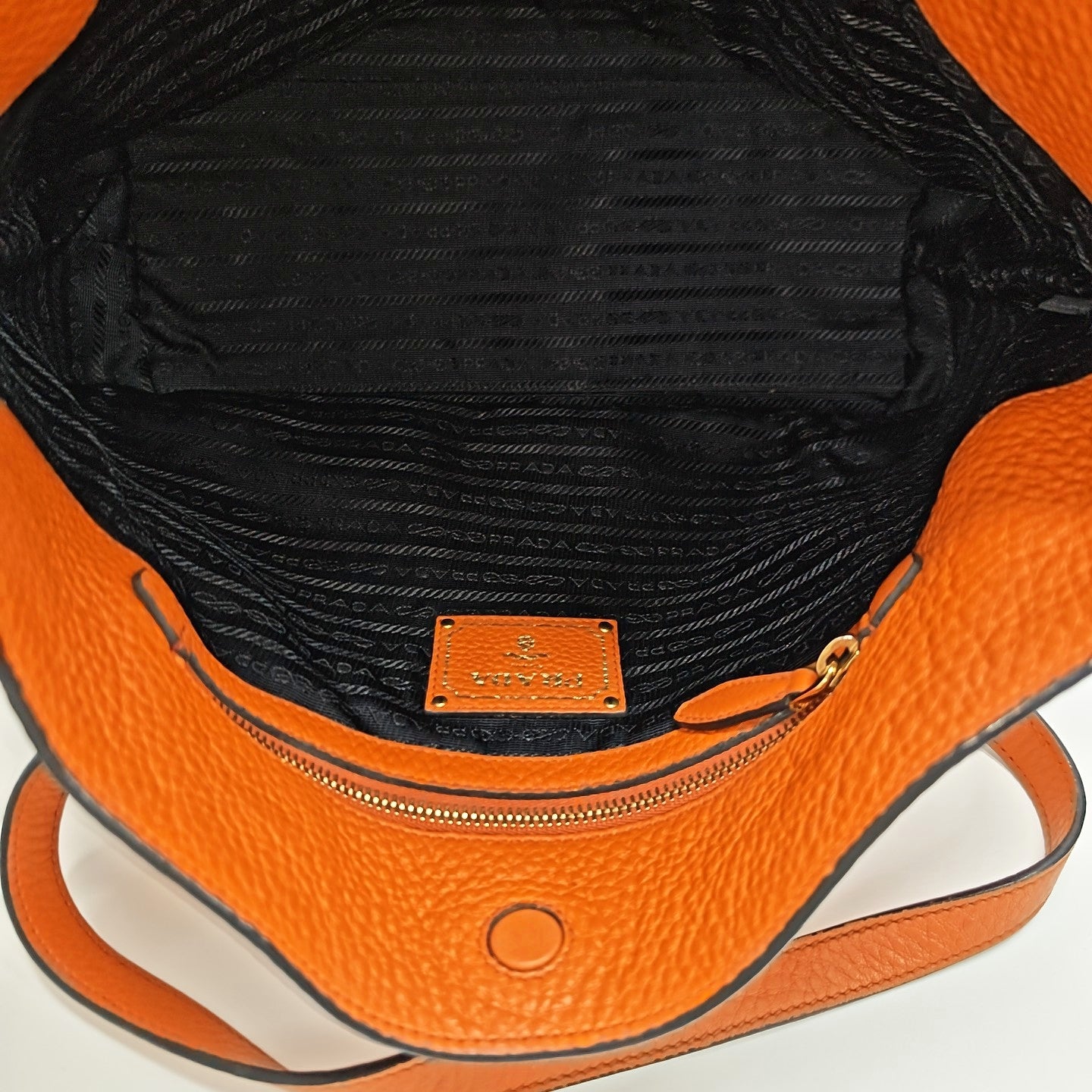 Calfskin Top Handle Bag Orange