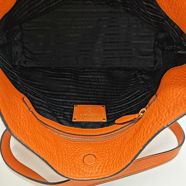Calfskin Top Handle Bag Orange