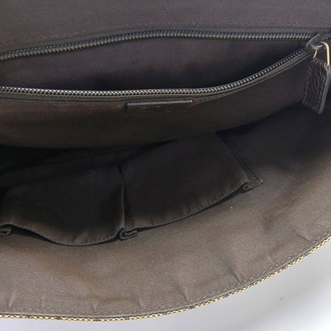 Monogram Coated Canvas Crossbody Bag Beige