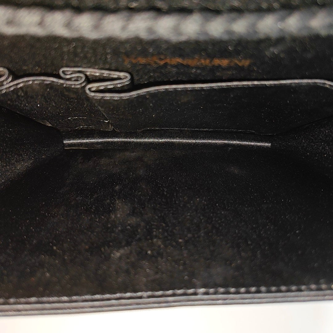 Silk Satin Clutch Black