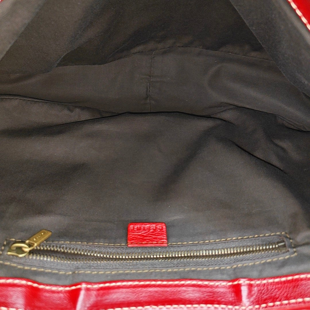 Calfskin Top Handle Bag Red