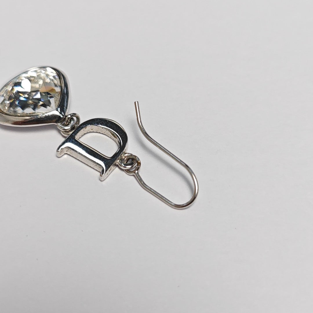 CD Swing Metal Silver Earrings