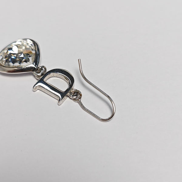 CD Swing Metal Silver Earrings
