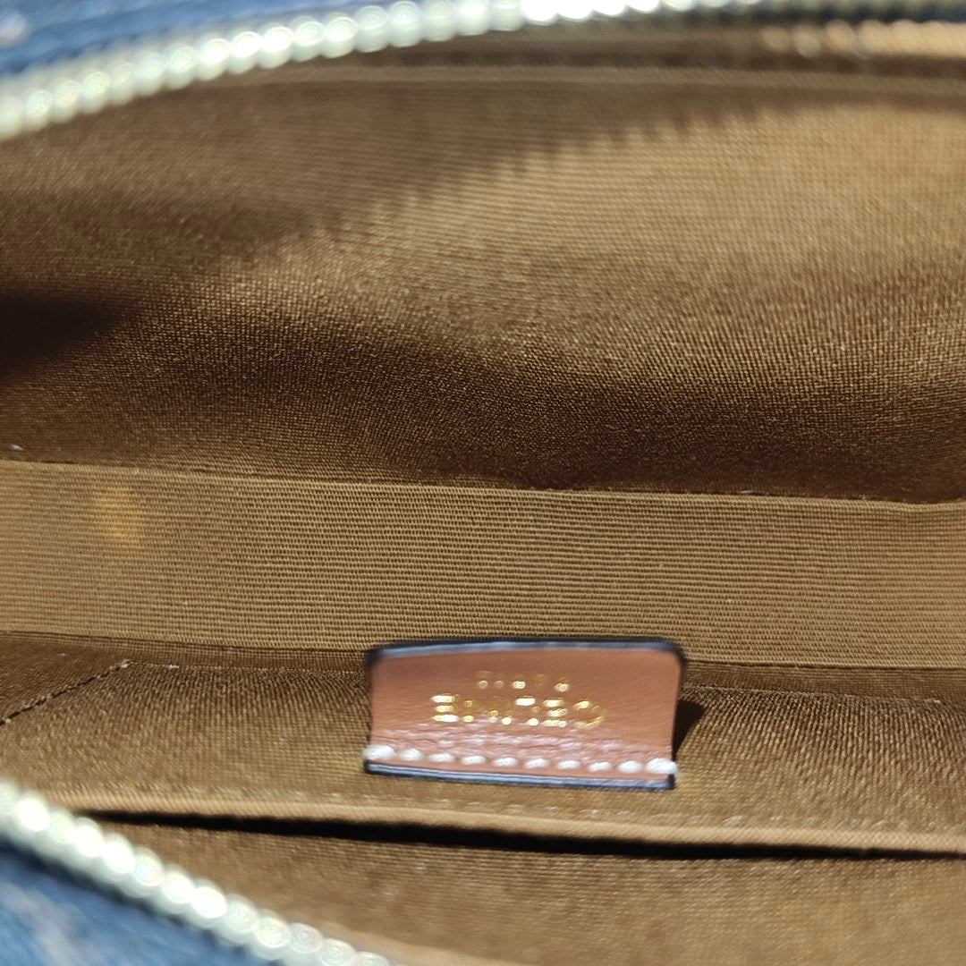 Coated Canvas Top Handle Bag Mini Brown