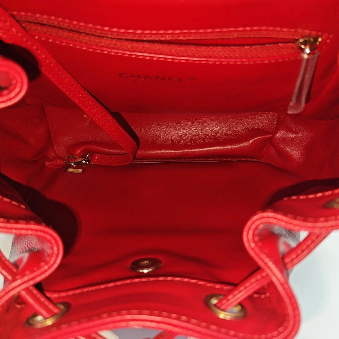 BUSINESS AFFINITY Quilted Grained Calfskin Red