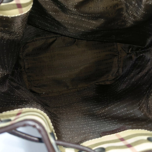 Coated Canvas Bucket Bag Beige