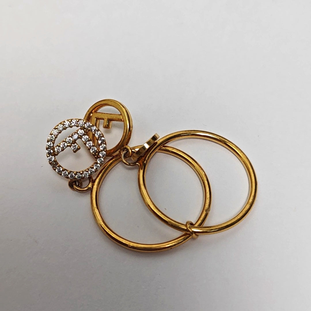 F Is EU 55 Metal Gold Ring