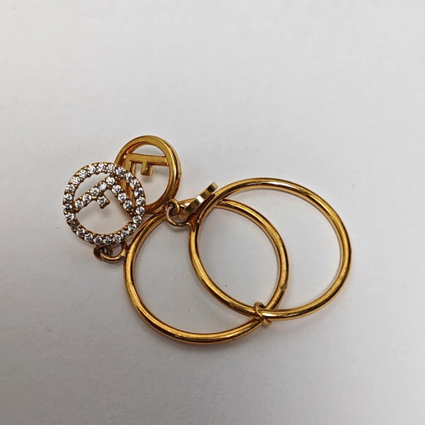 F Is EU 55 Metal Gold Ring