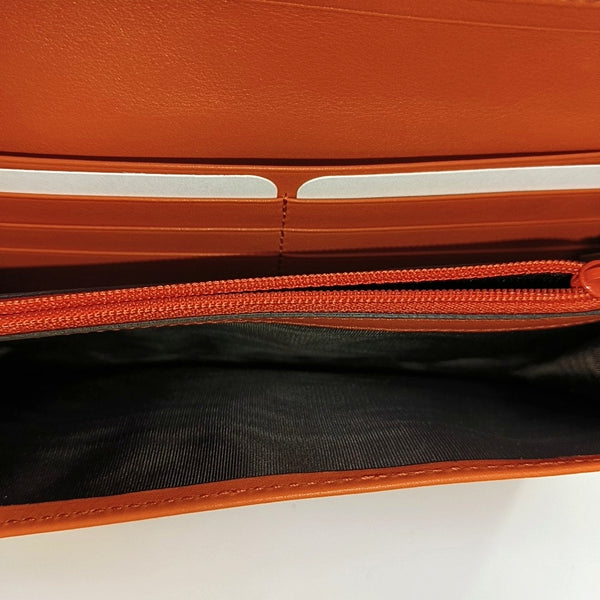 Microguccissima Monogram Calfskin Orange Wallet
