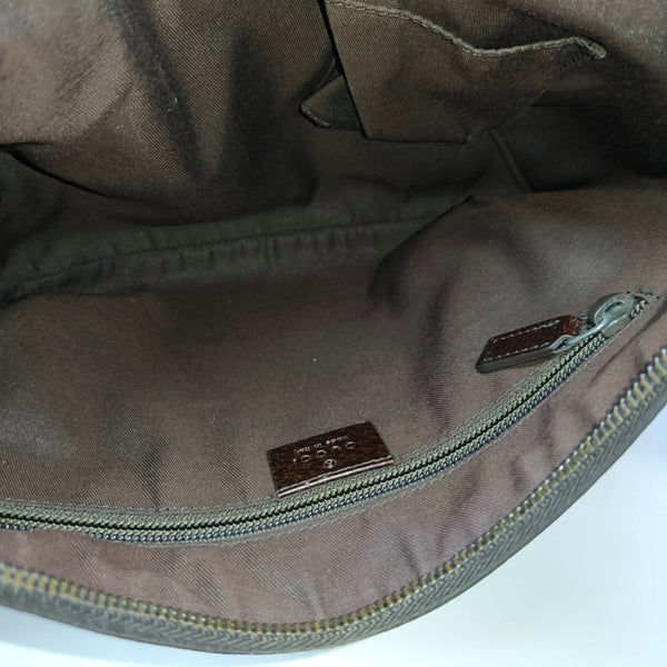 Monogram Canvas Shoulder Bag Brown