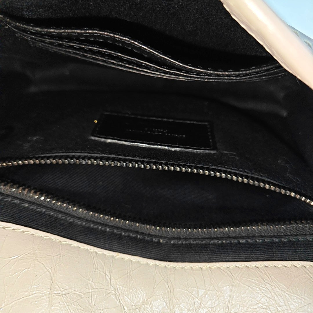 Authenticated pre-owned  NIKI Mini Chevron, Quilted Calfskin Gray - Shoulder Bag at Looply