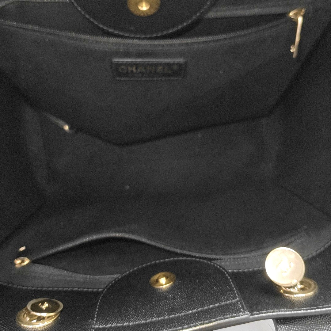 DEAUVILLE Small Calfskin Black