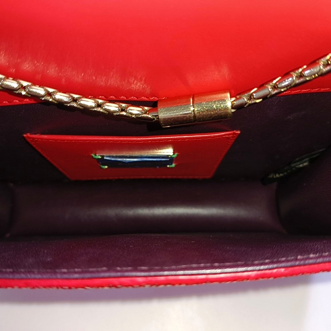 SERPENTI FOREVER Small Stingray Leather Red