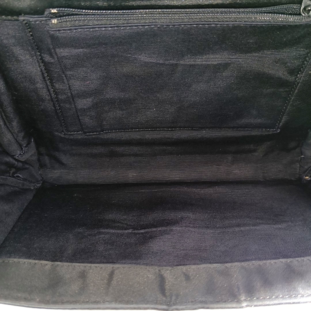 Bolso de mano de nailon negro