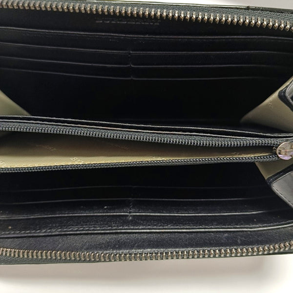 Coated Canvas Wallet Beige