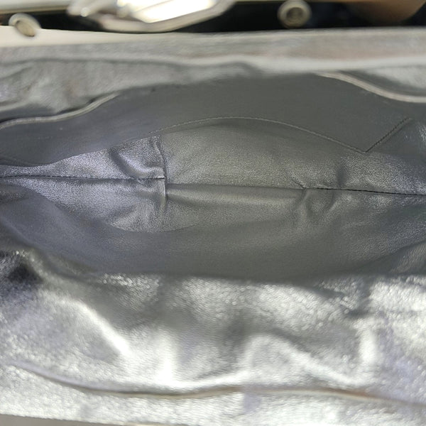 Calfskin Top Handle Bag Gray