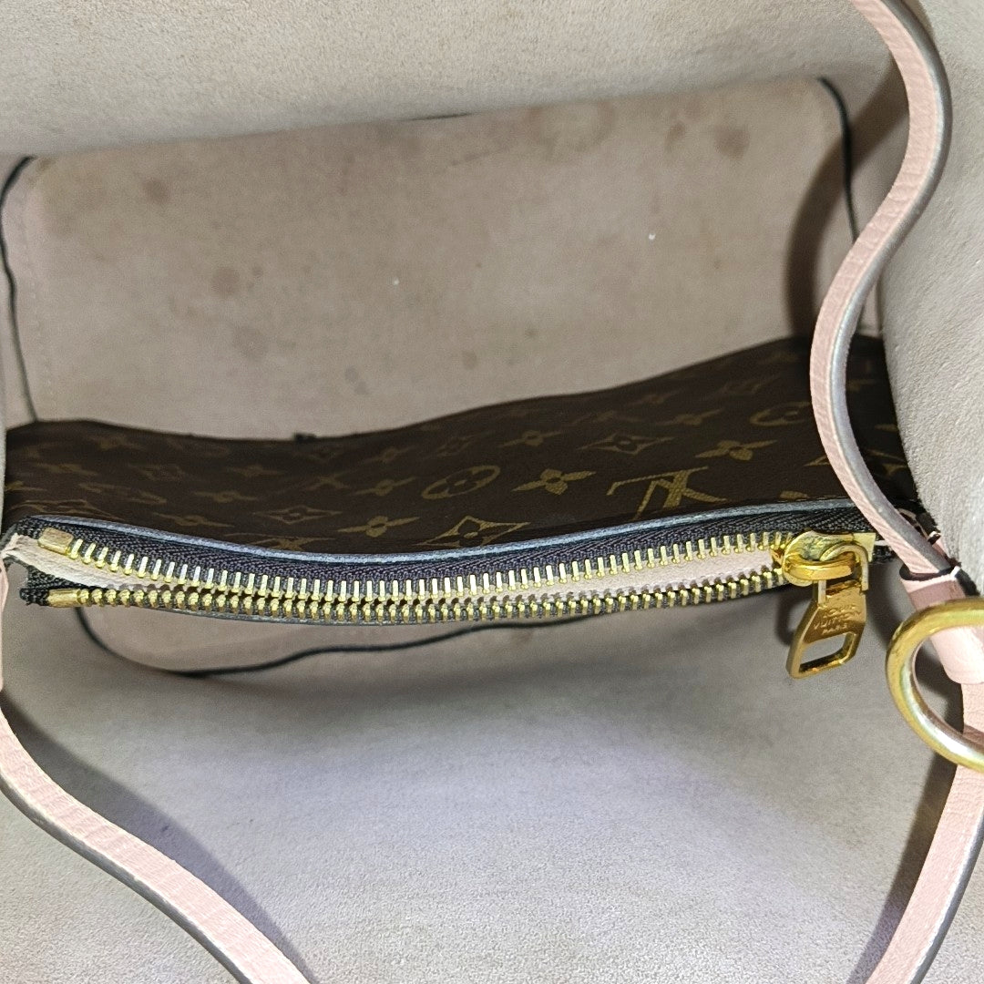 NÉONOÉ MM Monogram Coated Canvas Brown