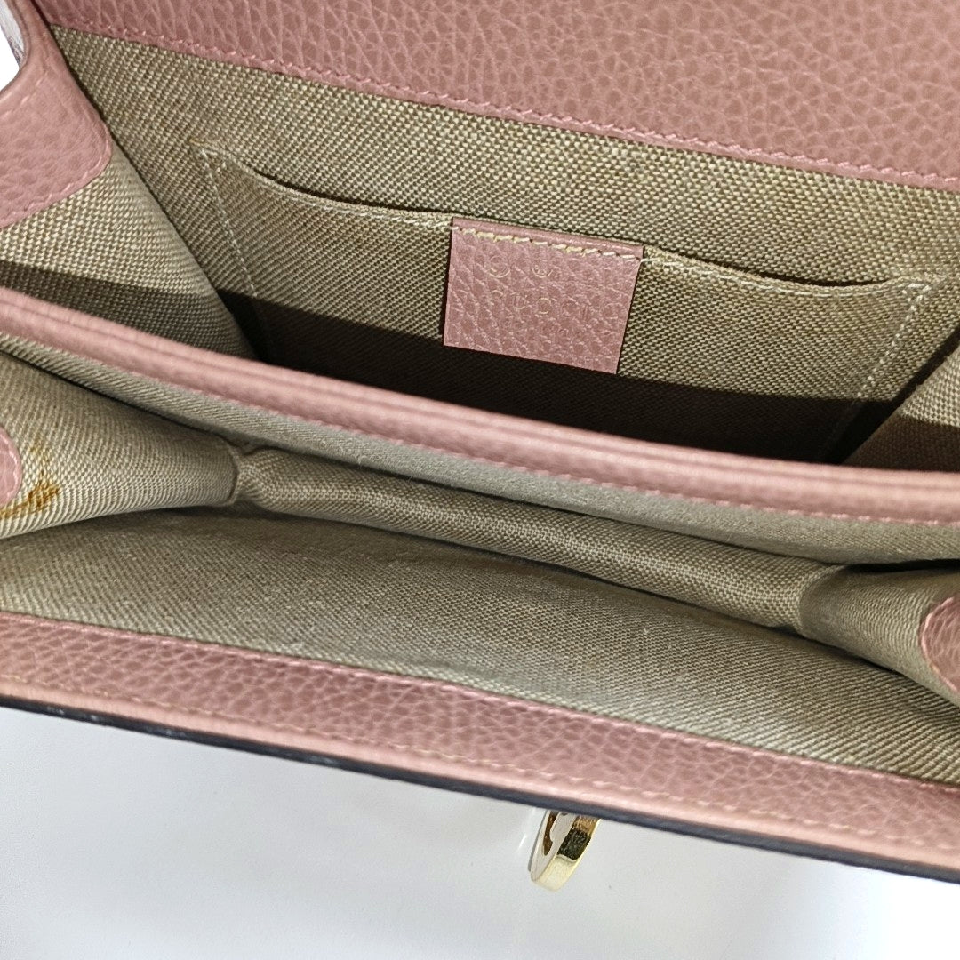 Interlocking G Small Calfskin Pink