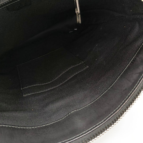 Monogram Coated Canvas Crossbody Bag Black