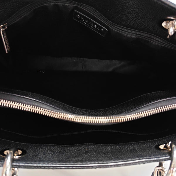 CHANEL GST Large Quilted Grained Calfskin Black