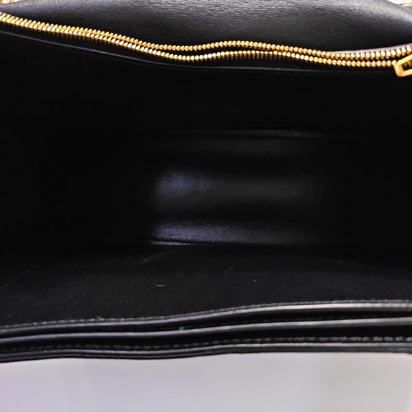 Crush Medium Quilted Calfskin Black