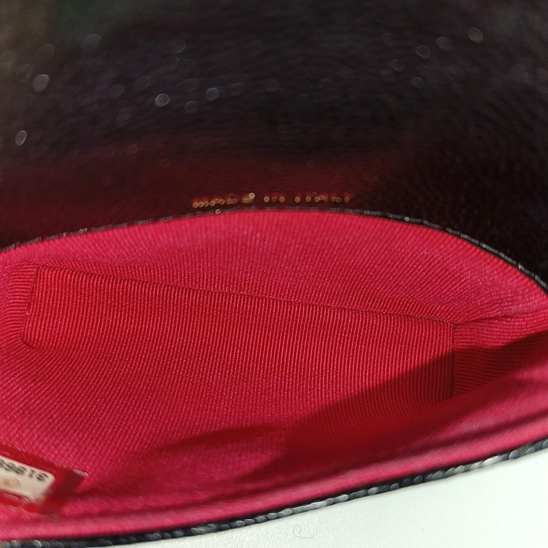 Quilted Grained Calfskin Black