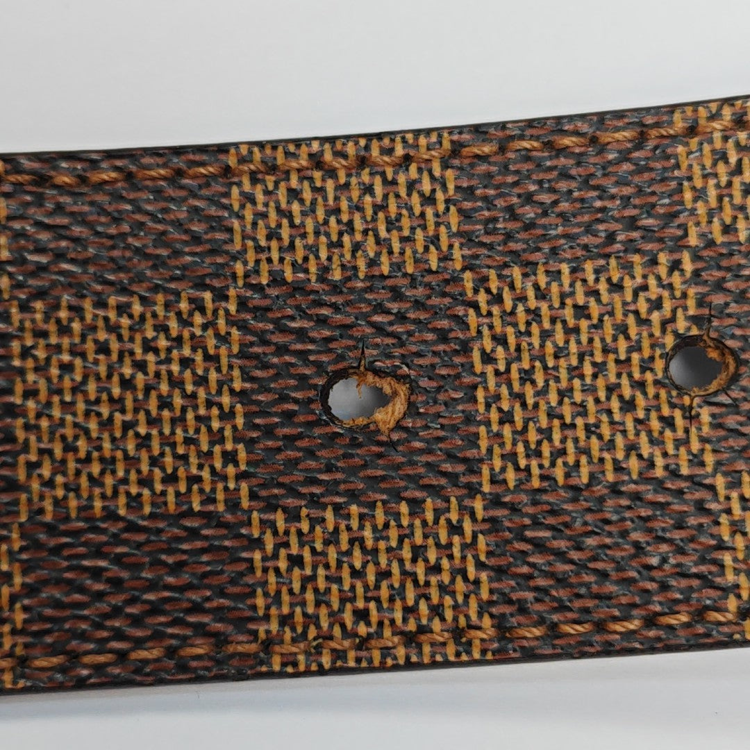 Coated Canvas Belt Brown