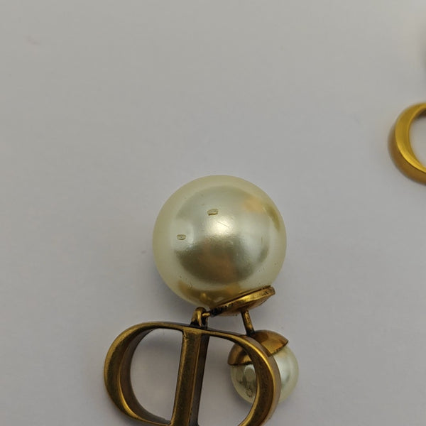 Dior Tribales Metal Gold Stud Earrings