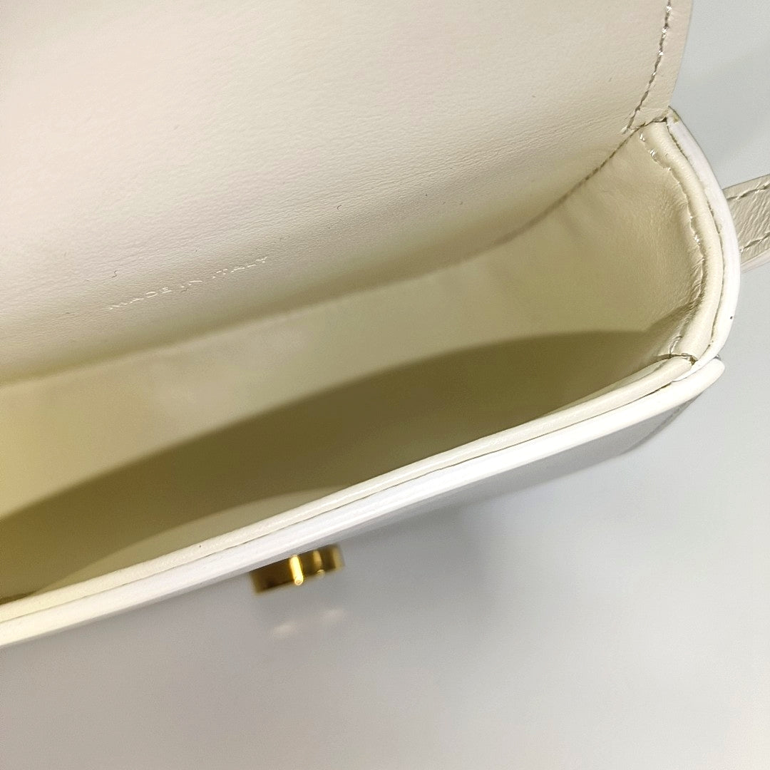 Calfskin Shoulder Bag White