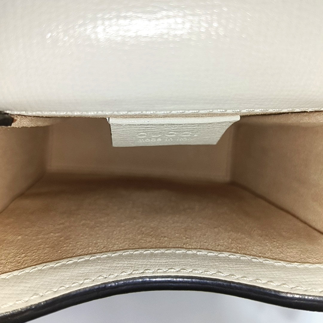 Authenticated pre-owned  Horsebit 1955 Mini Coated Canvas Beige - Shoulder Bag at Looply