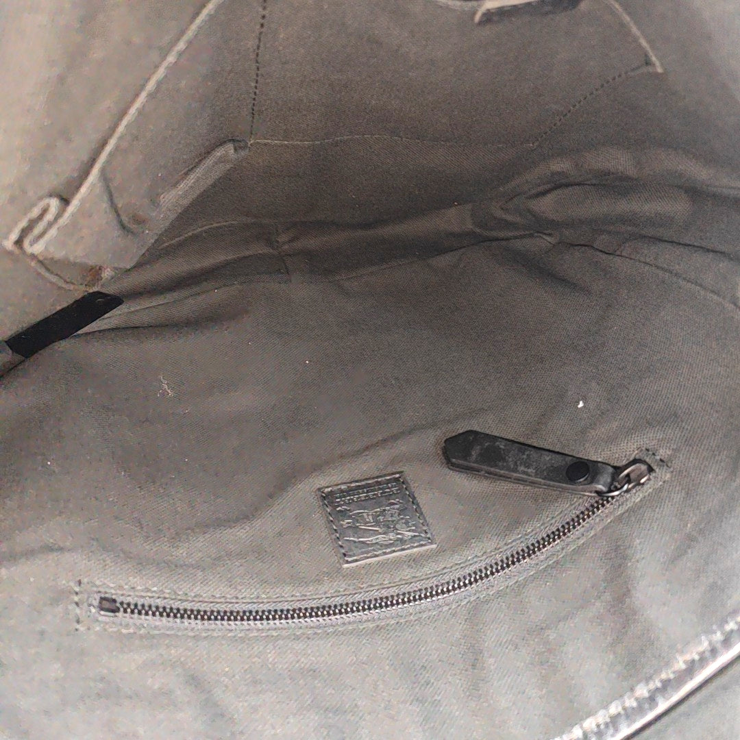 Coated Canvas Shoulder Bag Beige