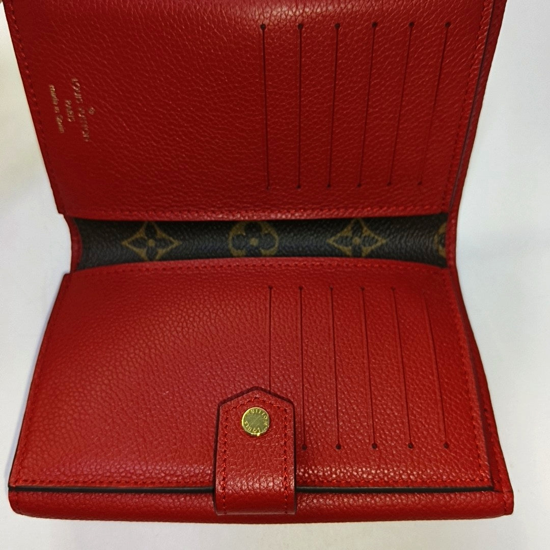 MARIE LOU Monogram Coated Canvas Brown Wallet
