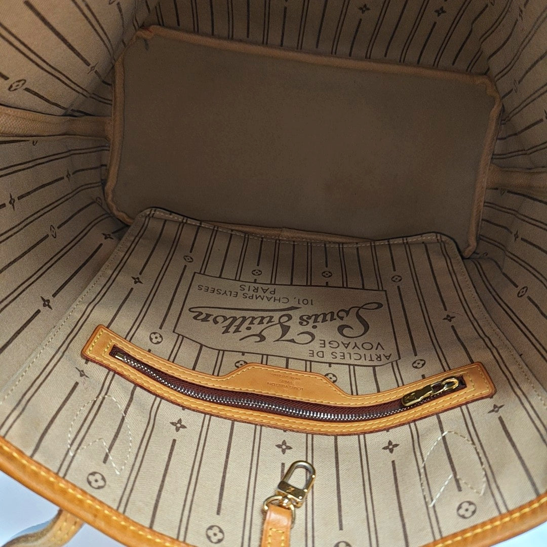 NEVERFULL MM Monogram Coated Canvas Brown