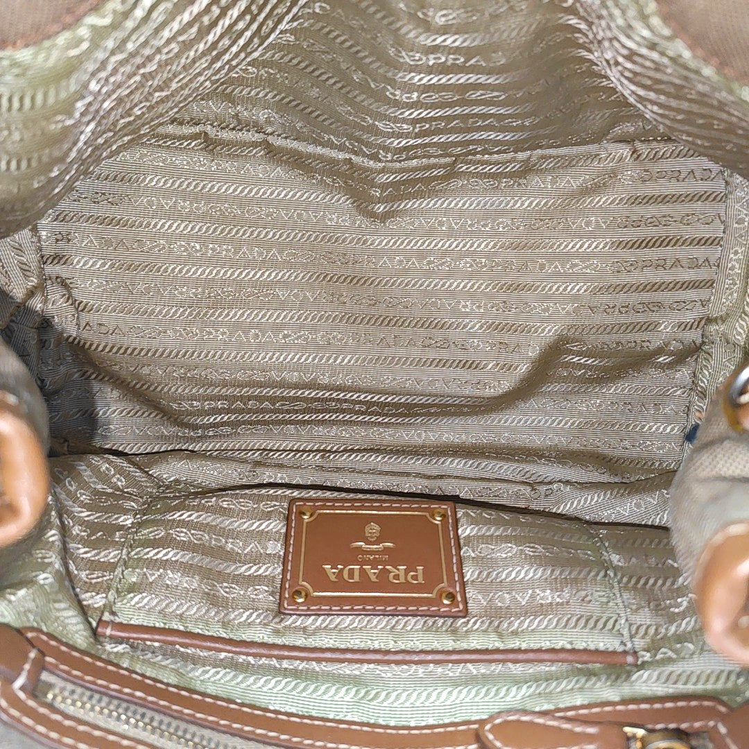 Fabric Tote Bag Brown