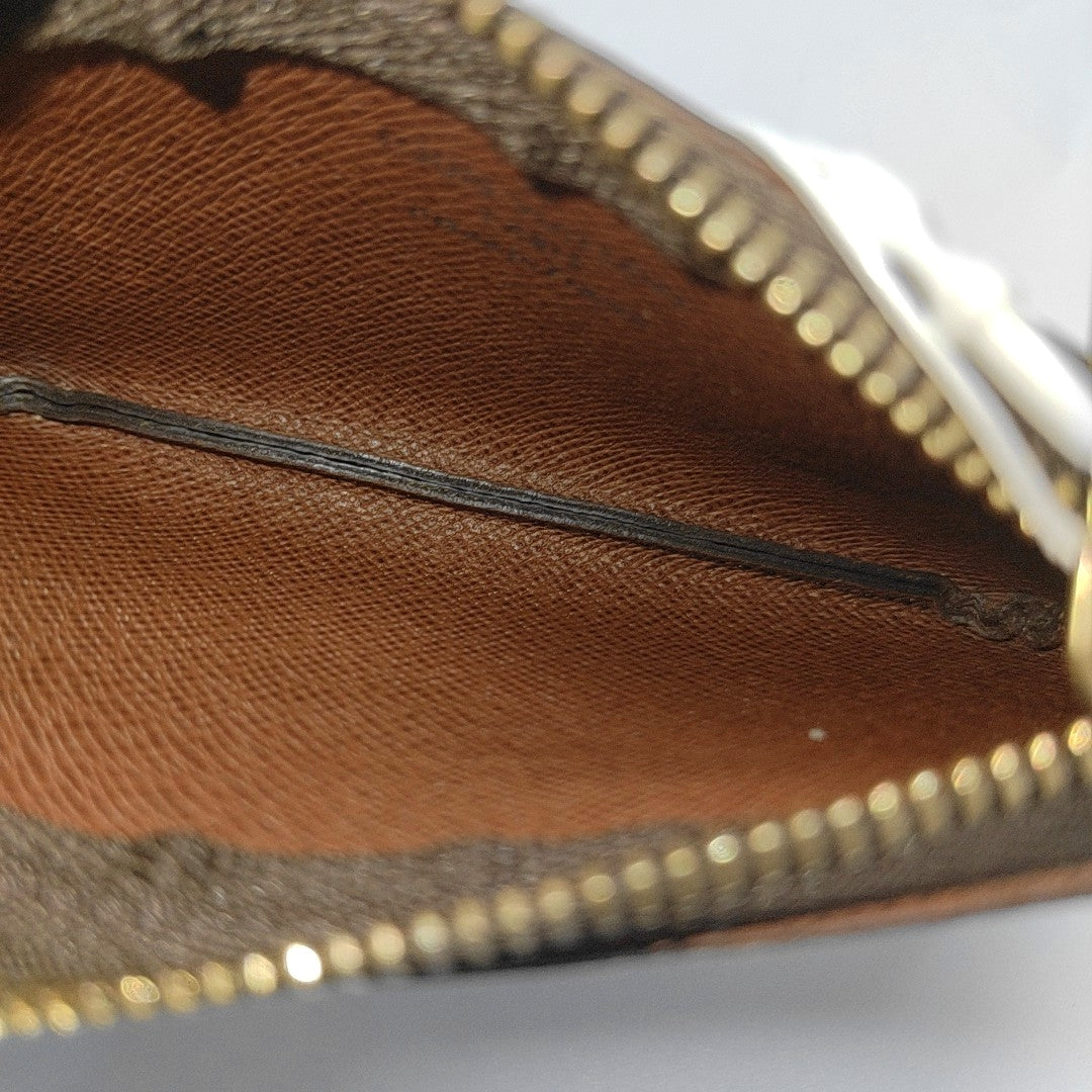 Monogram Coated Canvas Key Pouch Brown