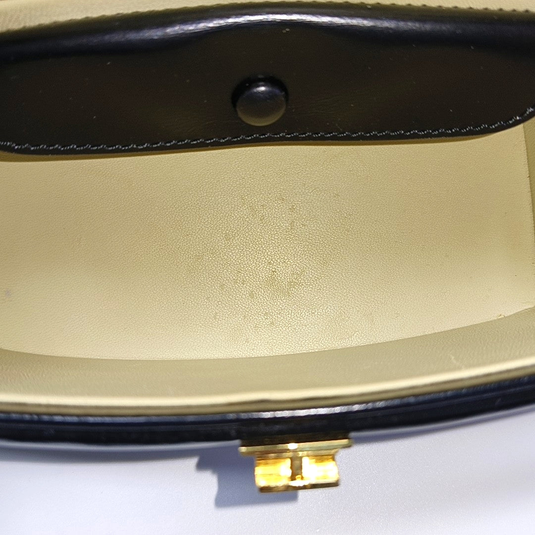 Calfskin Top Handle Bag Black