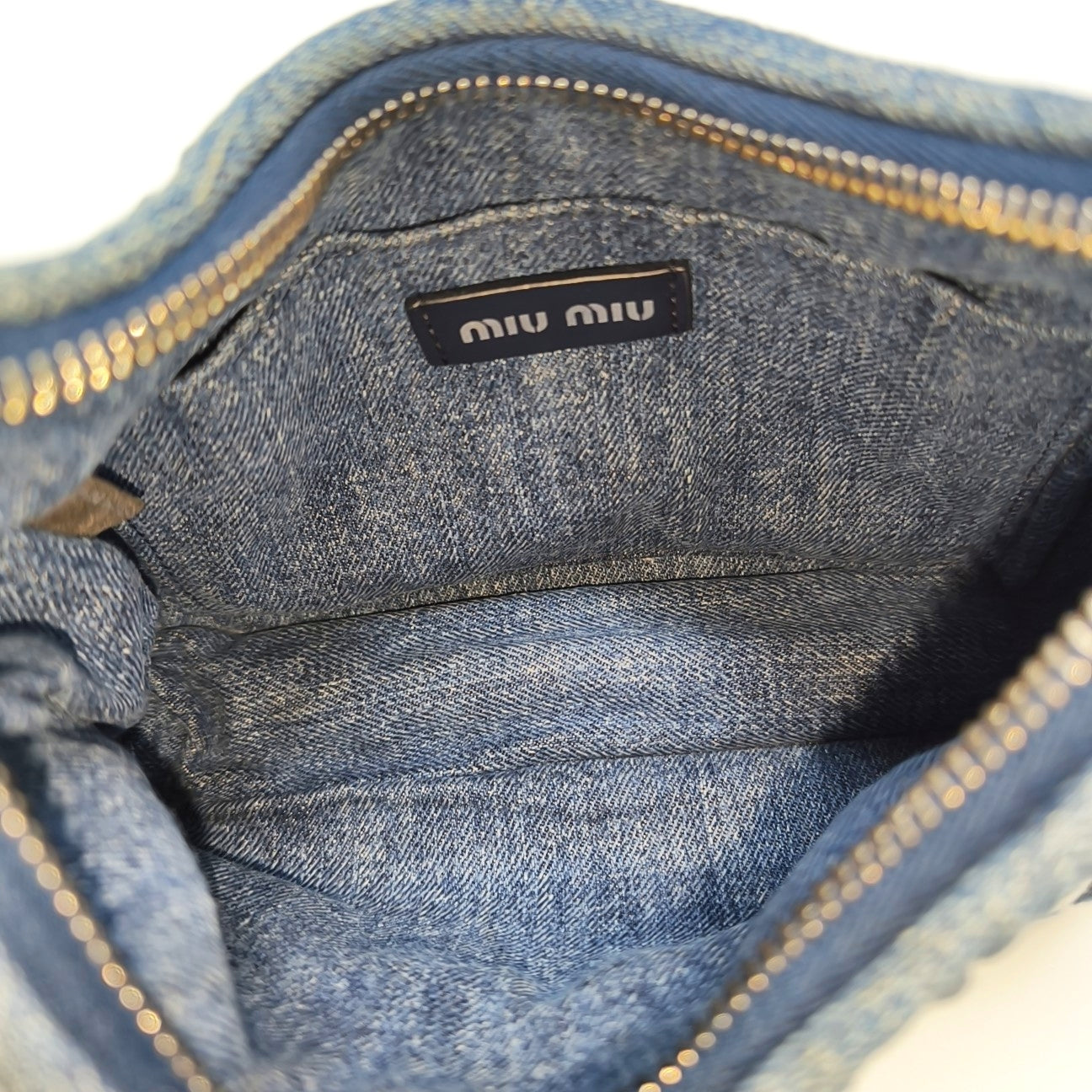 Quilted Denim Shoulder Bag Blue