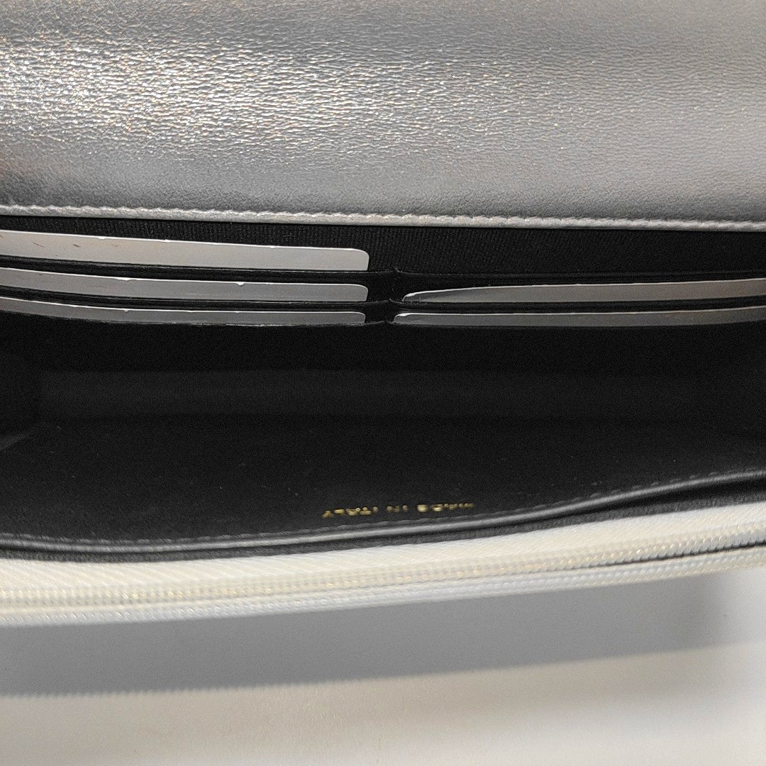 WOC Quilted Lambskin Silver