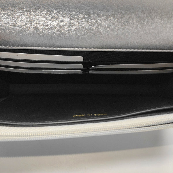 WOC Quilted Lambskin Silver