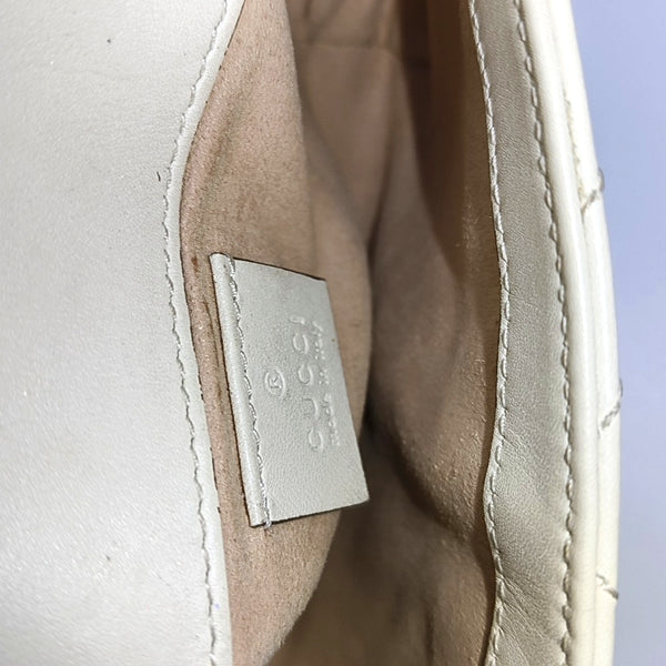 GG Marmont Mini Quilted Calfskin White